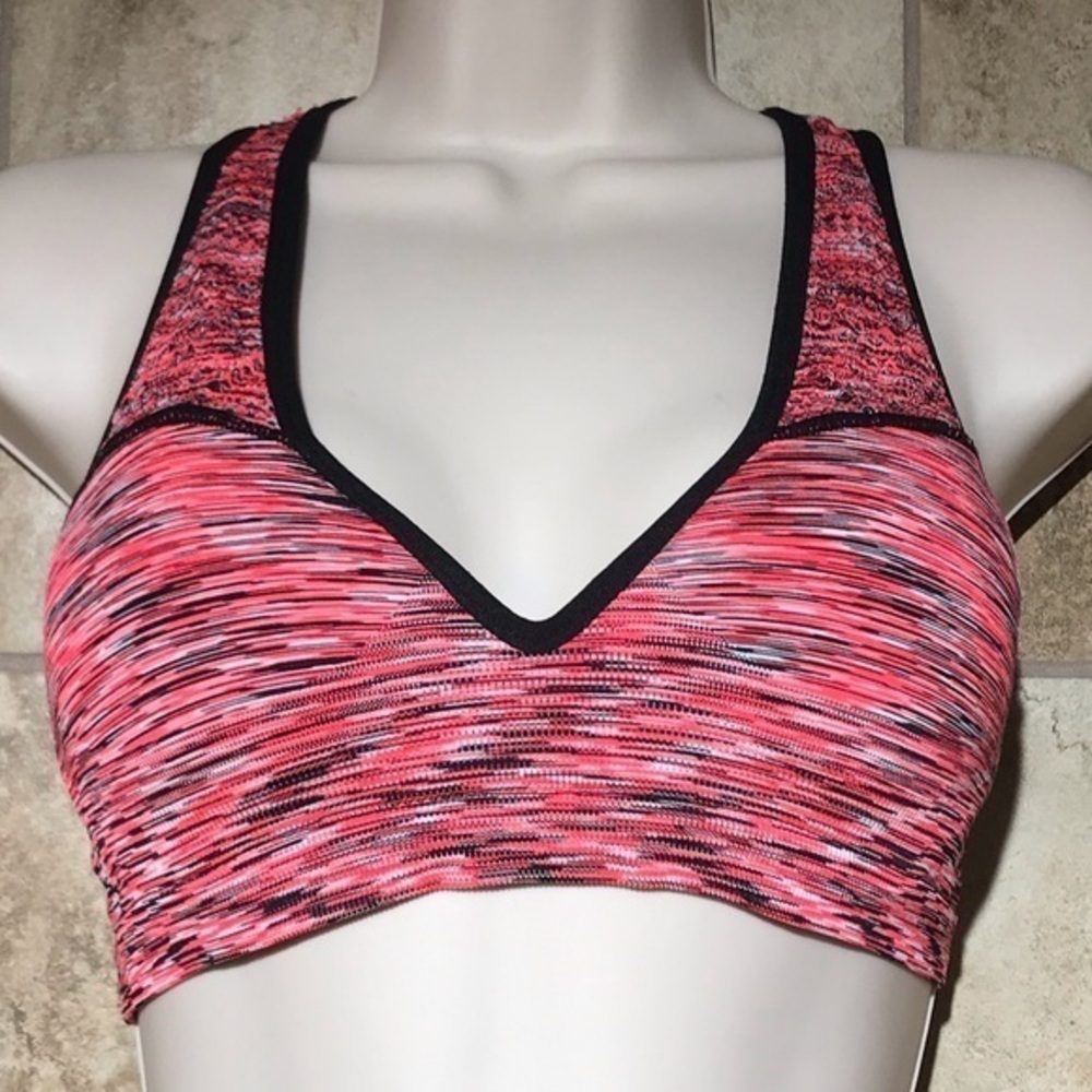 Pink Victoria’s Secret Sports Bra Small Red Black